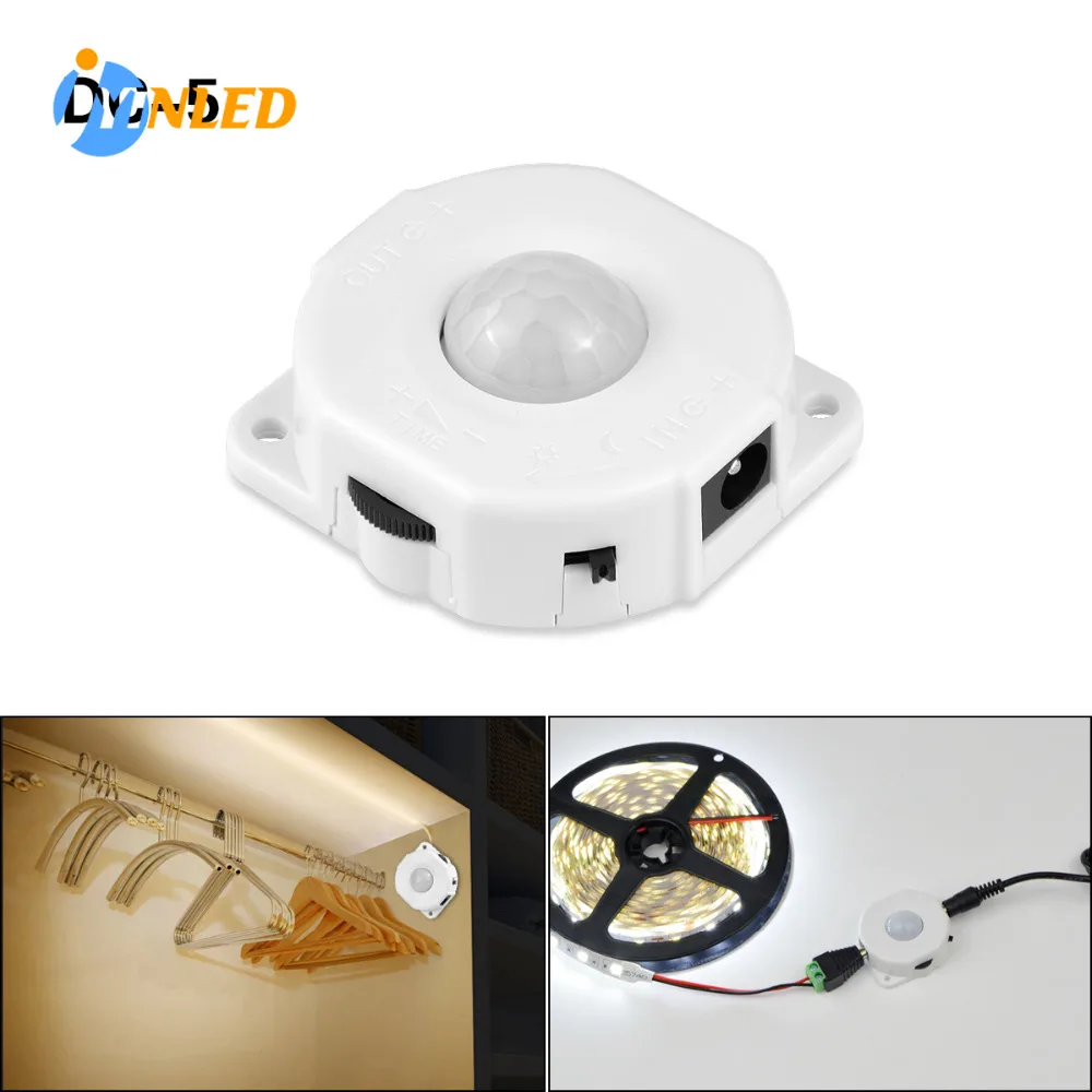 LED Movement Sensor Motion Light Switch 12V 24V 5V Motion Sensor Automatic Infrared Detector PIR Switch 12V