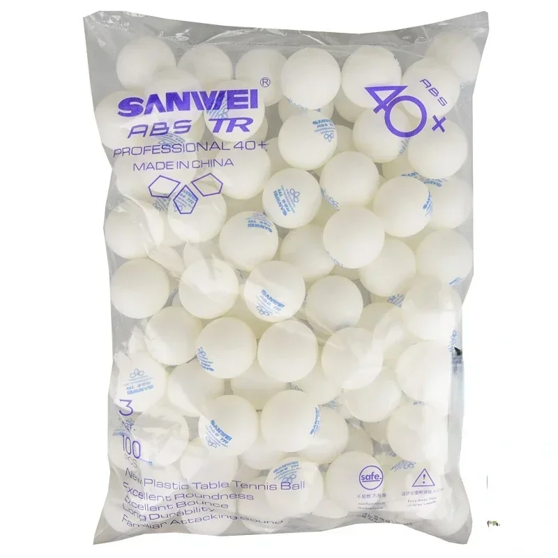 Stiga 100 stücke Sanwei Neue Materialien Kunststoff Tischtennis Ball Ping Pong Schläger Bälle Abs 40 + für Roboter Raquetas De für ping Pong club 3