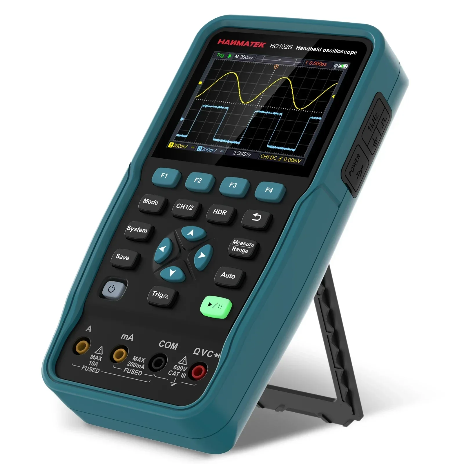 

Digital Oscilloscope HANMATEK Waveform Generator Oscilloscope 2 Channels HO102S Professional Oscilloscope Multimeter True RMS