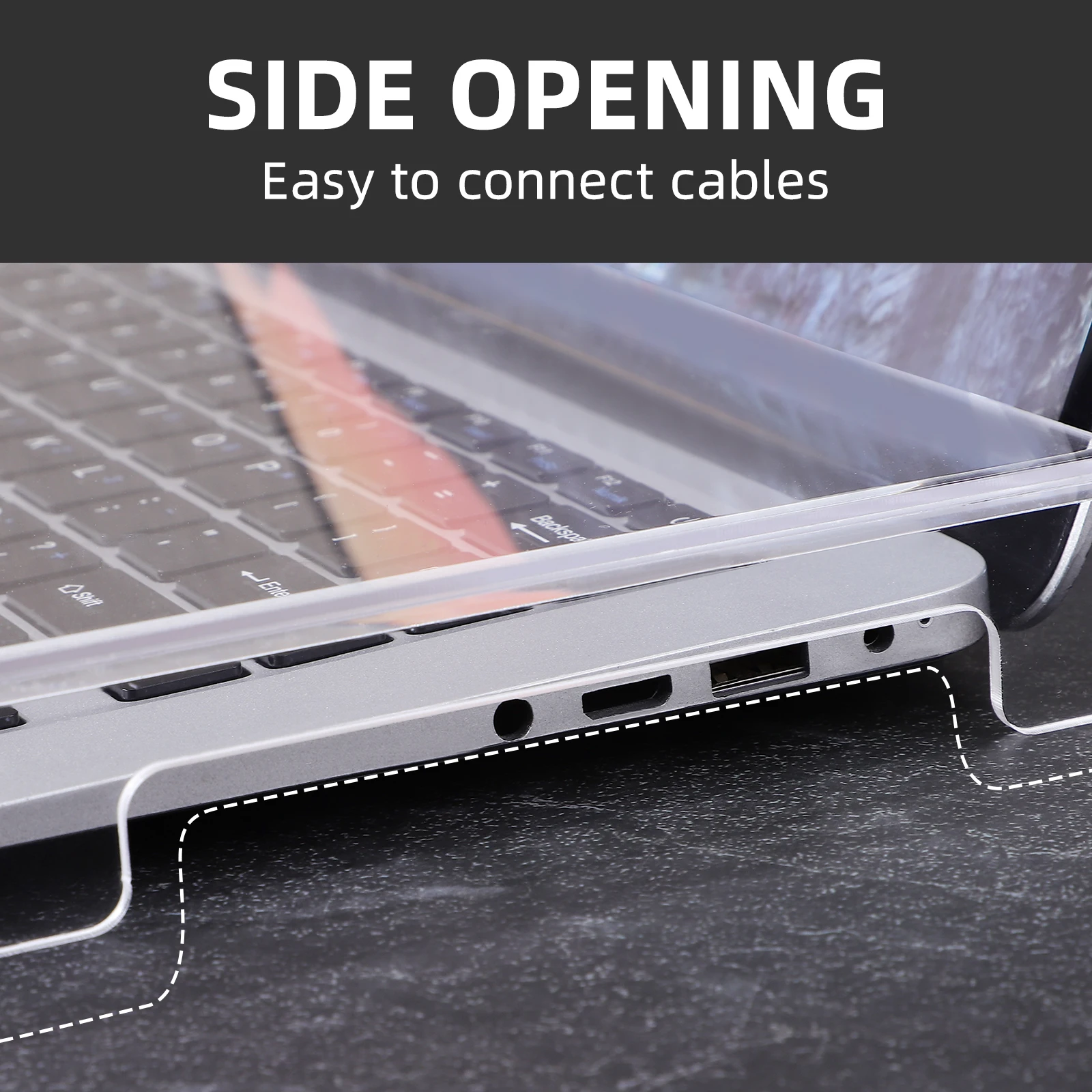 

Premium Acrylic Transparent Cover Dust-Proof Water-Resistant Protector for Laptop Household Dirt-Proof Case Smoke Ash Food