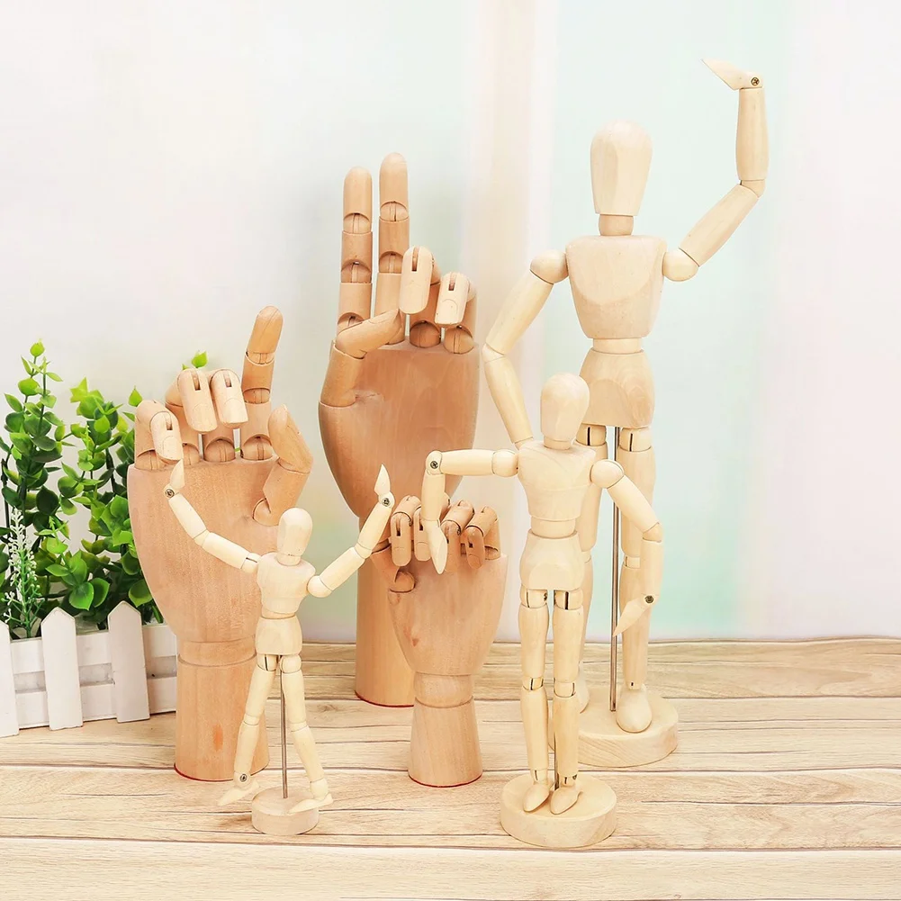 Wooden Joint Doll Model Body Draw Action Toys Drawing Sketch Mannequin Model Home Decoration Artwork