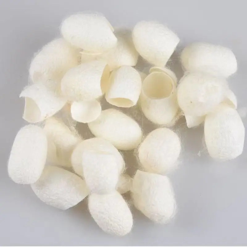 Natural Cocoon Shell Silk Raw Material   （150g=500pcs）