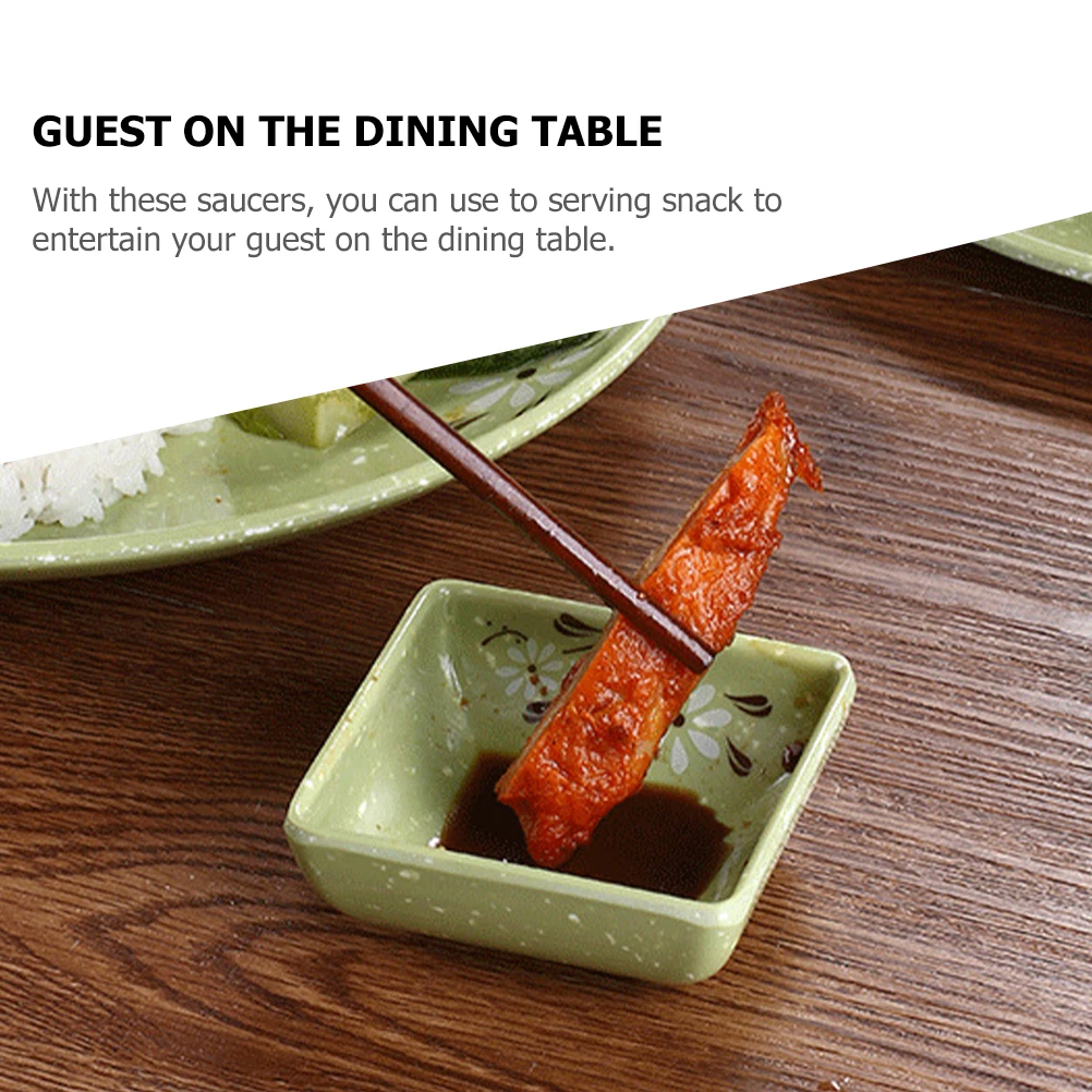 

6Pcs Convenient Sauce Plates Exquisite Design Multi-Purpose for Fruits Snacks Storage Perfect for Entertaining