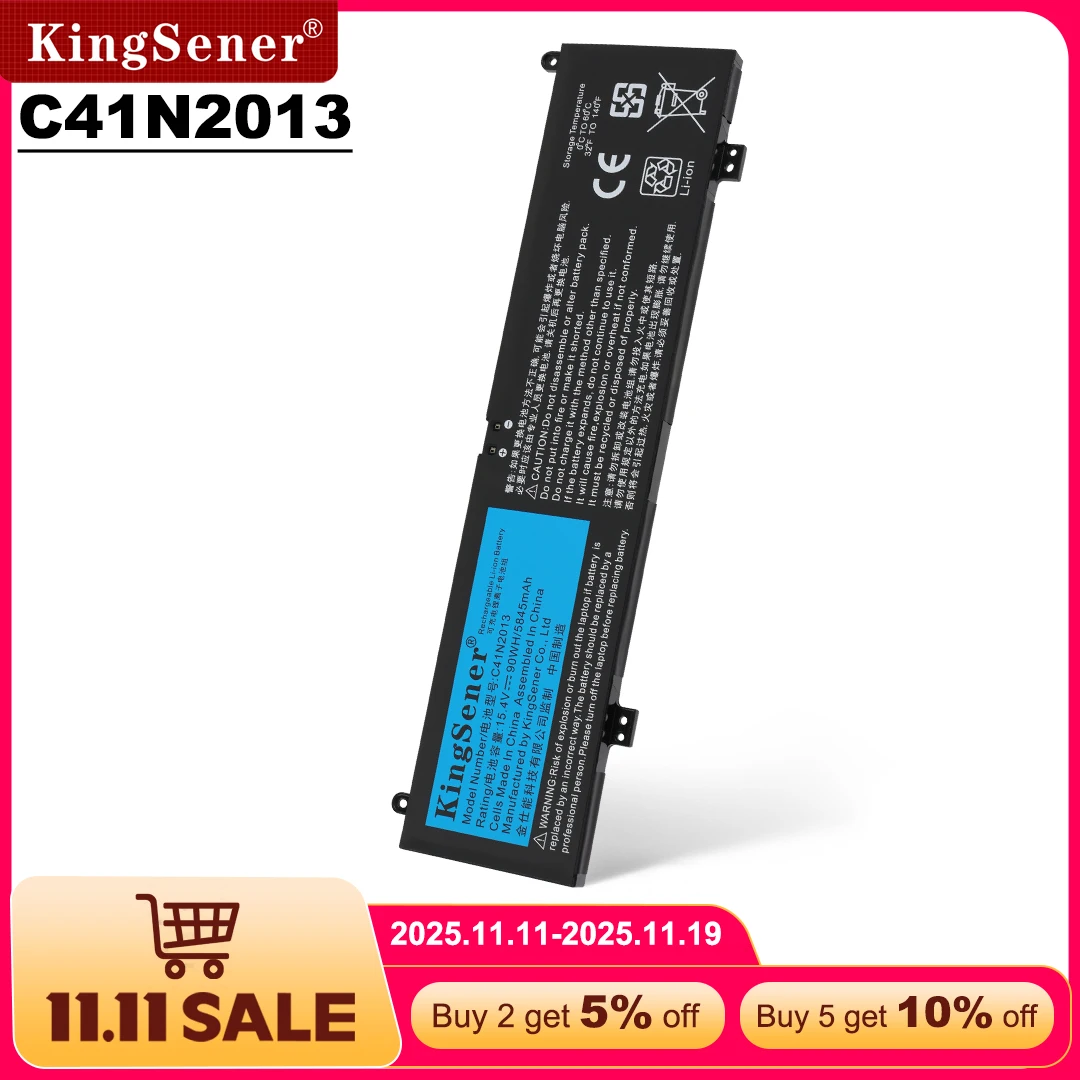 

KingSener 90W C41N2013 C41N2013-1 Аккумулятор для ноутбука ASUS ROG Strix G513 G513IM G713 G713IM G713QM Rog G533 G533QM G533QR G733ZM