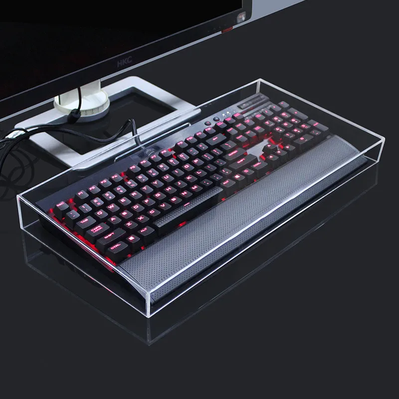 Transparent Acrylic Keyboard Protector Cover, Dust-proof Anti-pet Shield for Mechanical Gaming Keyboards, Durable Clear Guard.