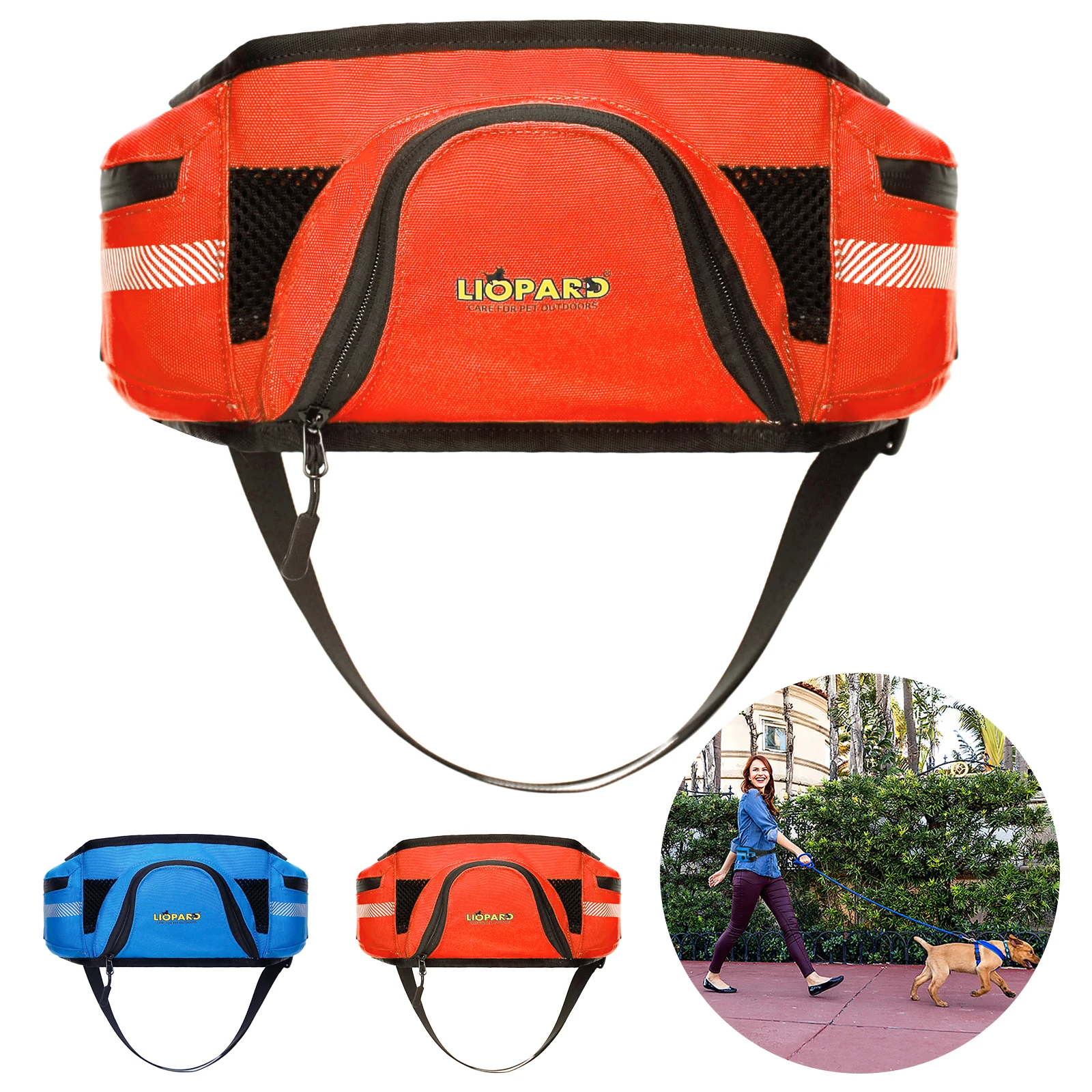 

Sports Waist Pack Traction Dog Leash Kit Outdoor Running Walking Pet Supplies Fabric Multiple Functions Free Hands 15cm*69cm