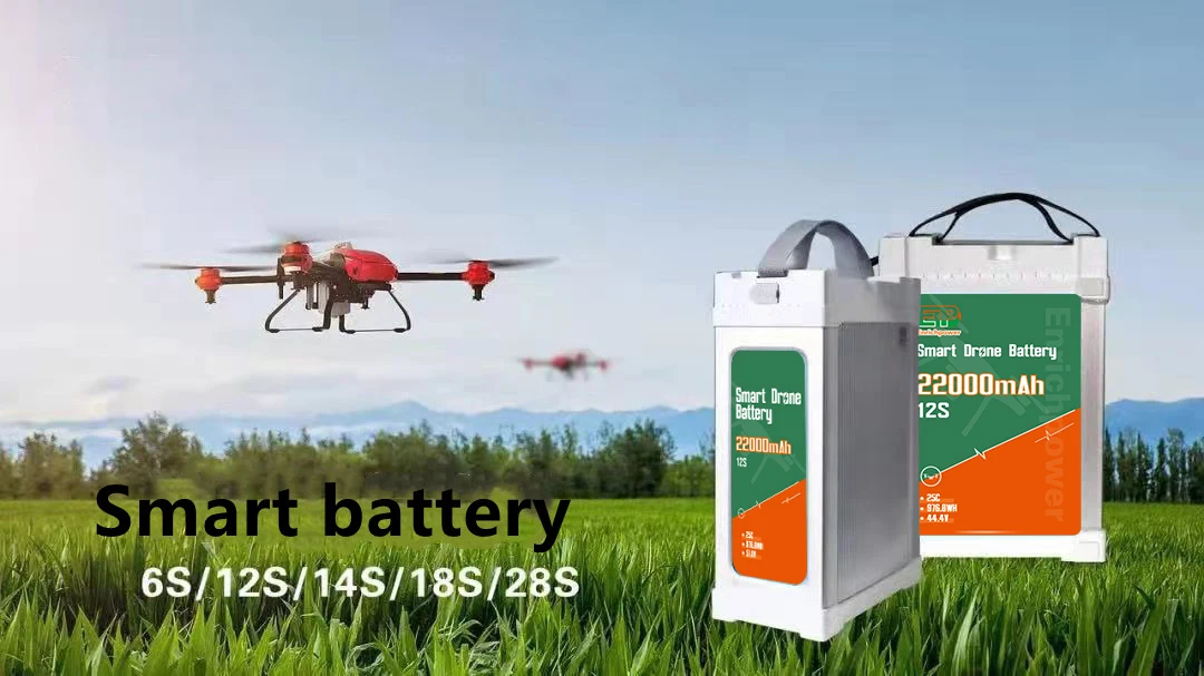 Original Factory Enrich Power 44.4V 12S 22000mAh 20C Lipo Battery Pack With BMS For Agriculture UAV Drone