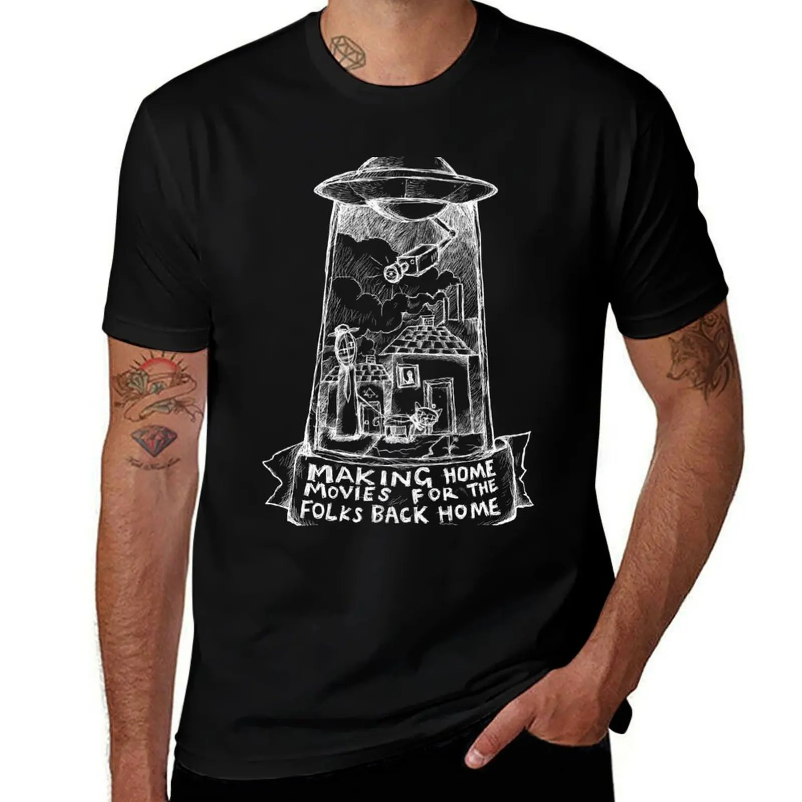 Subterranean Homesick Alien - Radiohead Illustrated lyrics - Inverted. T-Shirt Standard Fit Solid Tee Shirt
