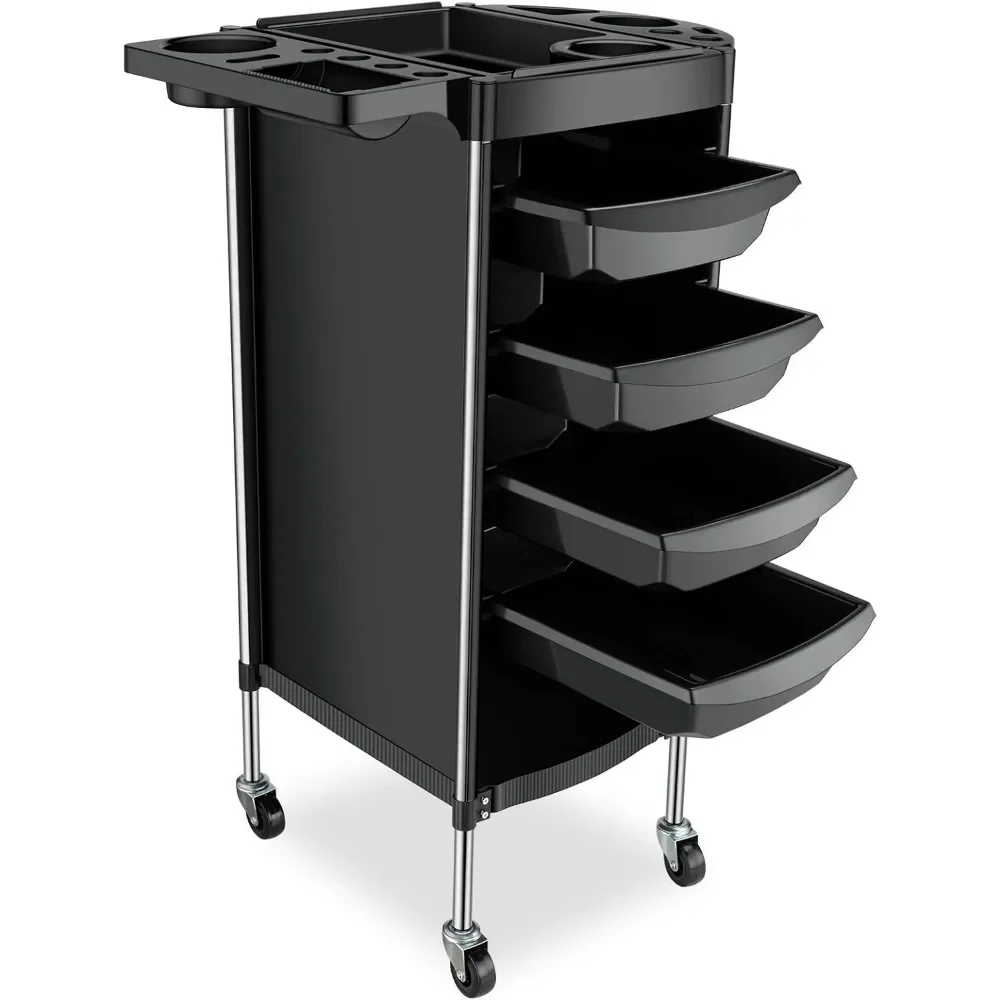 

Hair Salon Storage Tool Cart, 6-Layer Salon Cart with Wheels, Barber Station Trolley, Hair Stylist Barber Storage Trolly