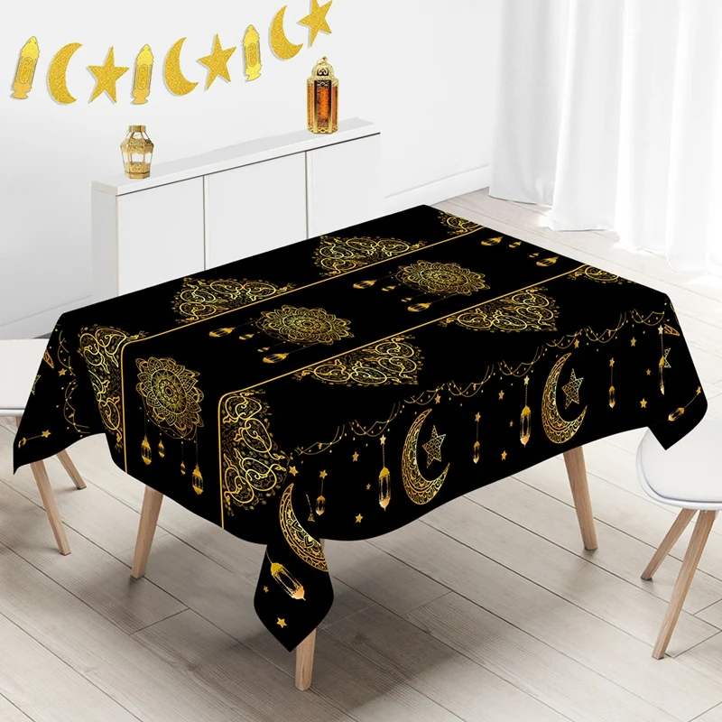 Eid Mubarak Tischdecke Ramadan Dekor 2026 für Zuhause Islamische Muslimische Party Supplies Ramadan Kareem Tischdecke Eid Al Adha Geschenke