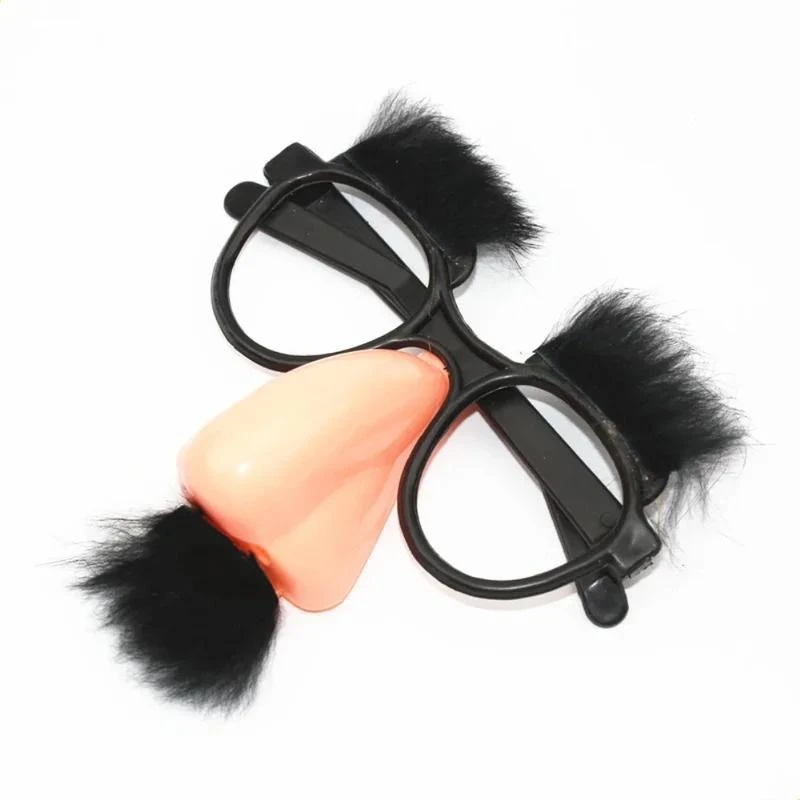 Funny Gag Toy Halloween Party Decoration Fake Mustache Nose Eyebrows Nose Hair Glasses Magician Cosplay Fool Day Accessory