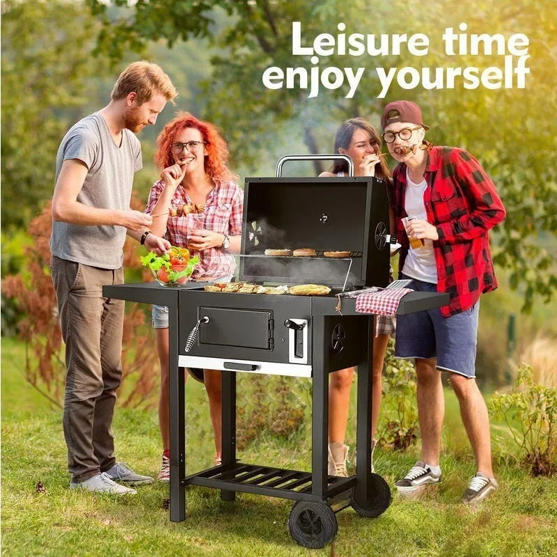 Outdoor Grill Stand Stainless Steel Portable Grill Stand Fire Camping Big Size Firewood Stove Fire Tourist Camping Supplies