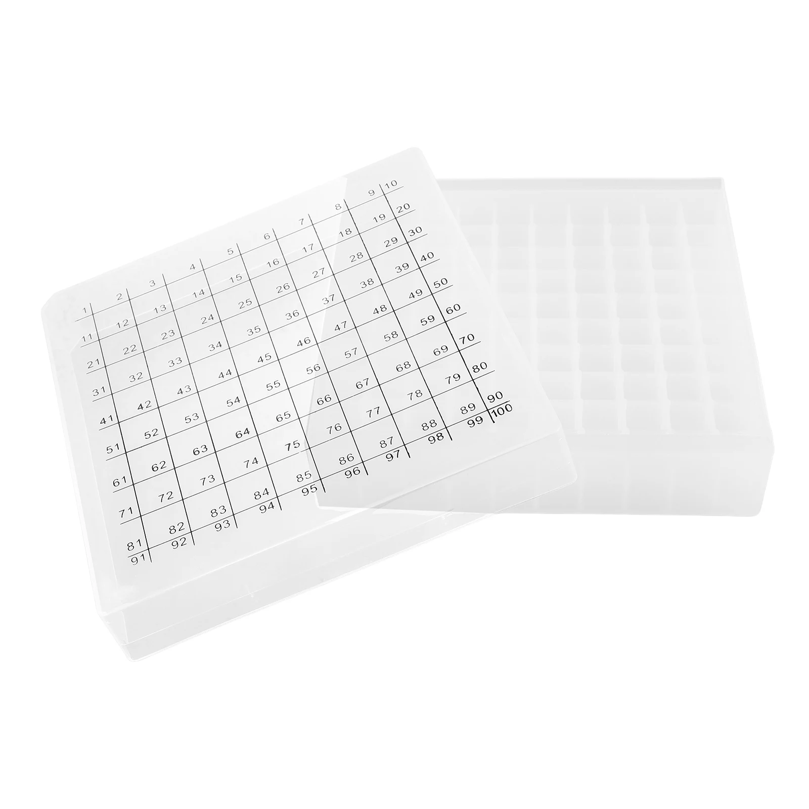

100 Slots Plastic Tube Storage Box Cryotube Freezer Vial Holder Rack For 1.8/2/5/10Ml Test Tube Rack Lab Supplies