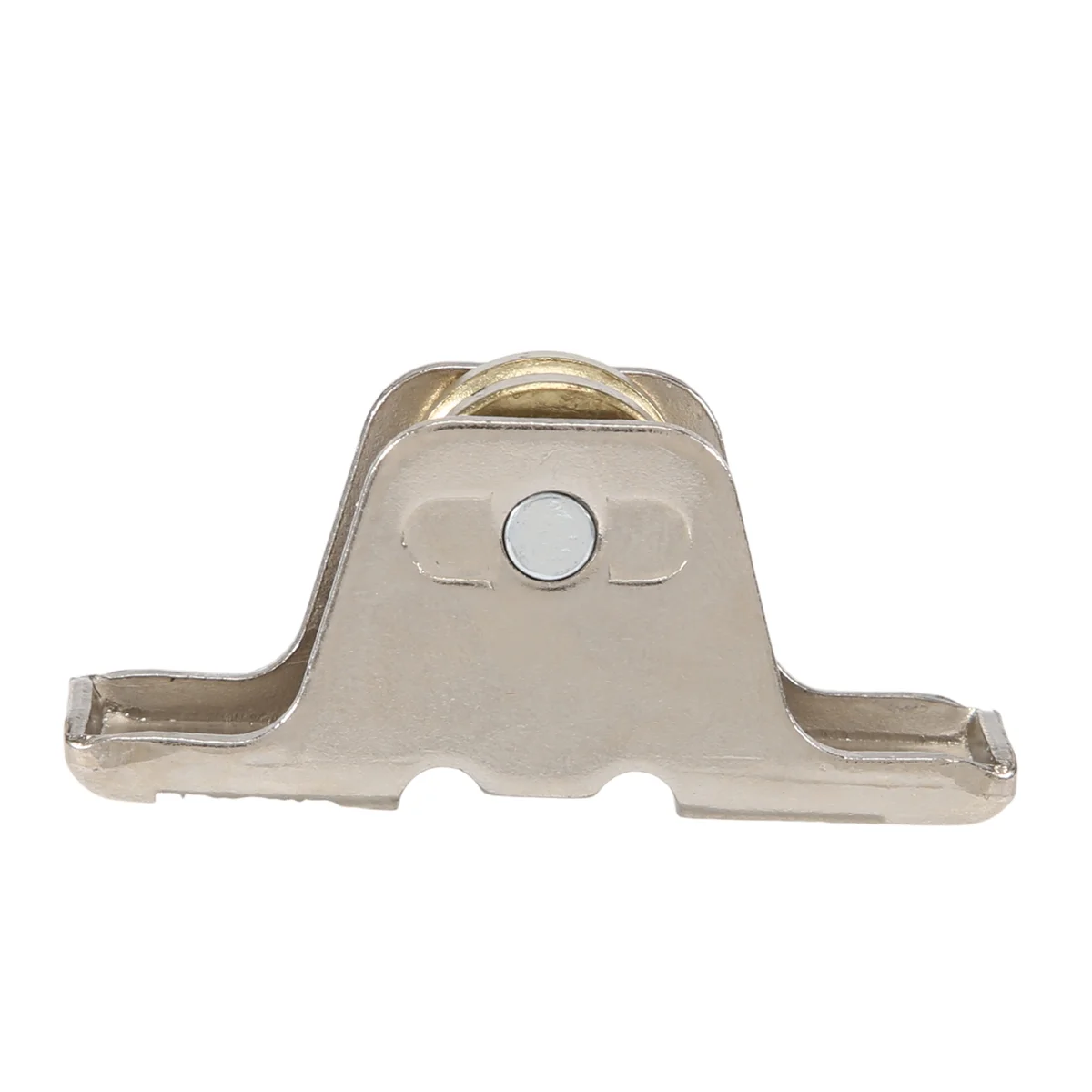 MALL 1.6cm Dia Single Roller Window Pane Pulley Doors Wheel Silver + Gold