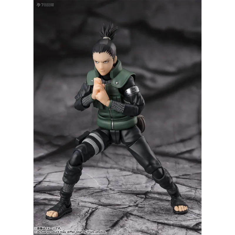 Bandai genuino S.H.Figuarts figura de Anime Shikamaru Nara 145mm figuras de acción de juguete para niños regalo adornos de modelos coleccionables