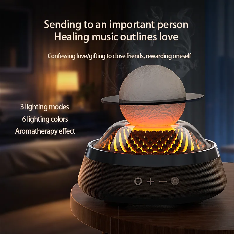 New Planet Portable Aroma Speaker with RGB Ambient Light Sleep Aid, Battery-Powered Soothing Healing Speaker