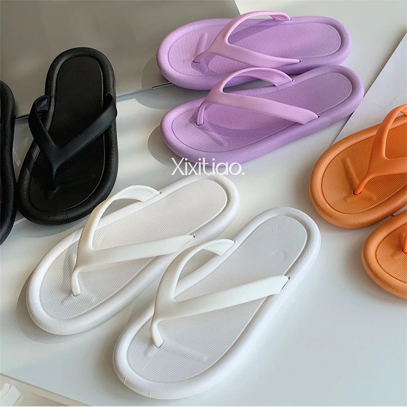 

XIXITIAO Women's Flip-flops Summer Fashion Soft Light Outdoor Flat Beach Sandals New comfortable Arch Support Recovery Slippers