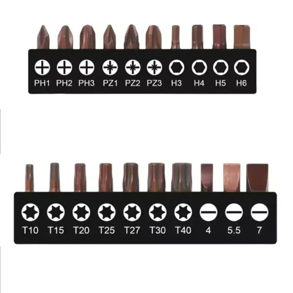 

Aluminum Alloy Screwdriver Set 6.35mm Multifunctional S2 Bits Screwdriver Non-slip Grip Phone Disassembly Tool