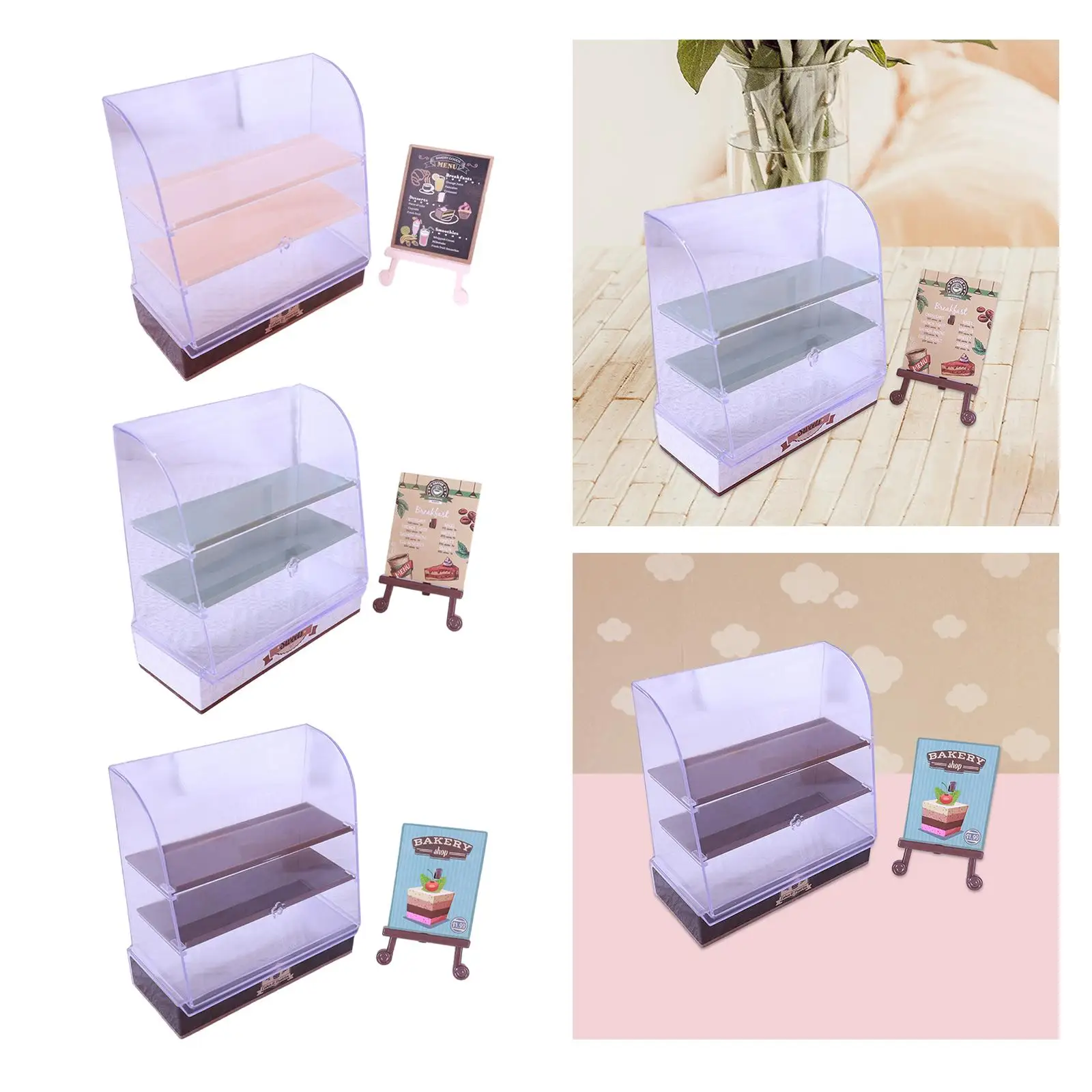 1/12 ドールハウス カップケーキスタンド 子供用ロールプレイ用 ミニチュアベーカリーセットアップ フェアリーガーデン用