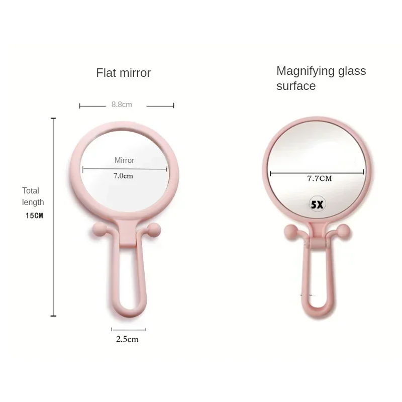 Espelho de maquiagem brilhante, Handheld Vanity Mirror, Espelho de mão dobrável, Espelho de bolso, Compact Make Up Tools, 2 pcs, 5 pcs, 10 pcs