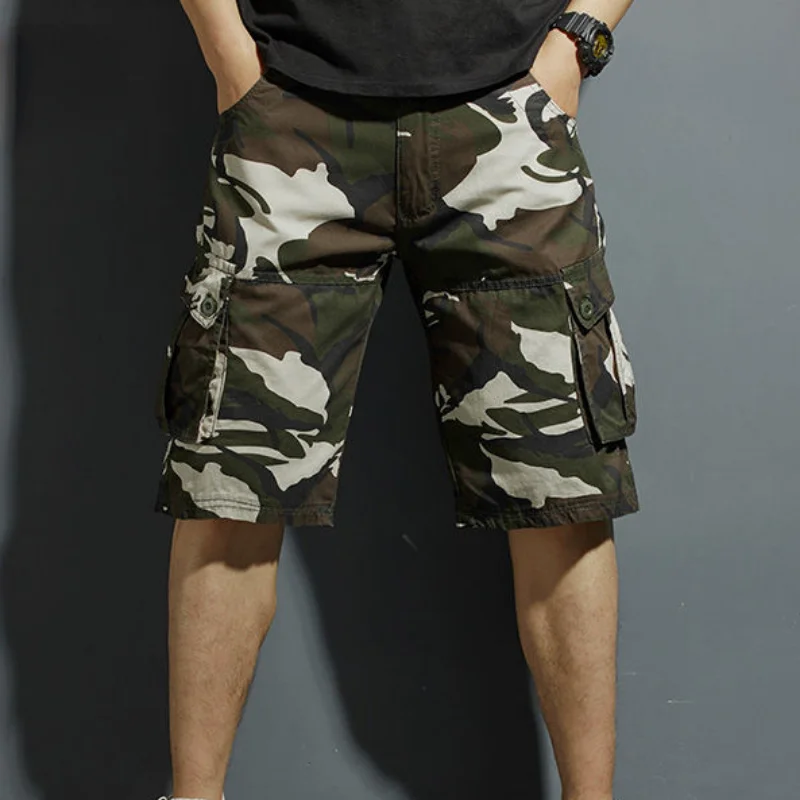 Mens Cargo Shorts Combat Solid Half Hiking Bermuda Short Pants for Men Comfortable Vintage Luxury Baggy Hevy Whate Y2k Jorts Hot