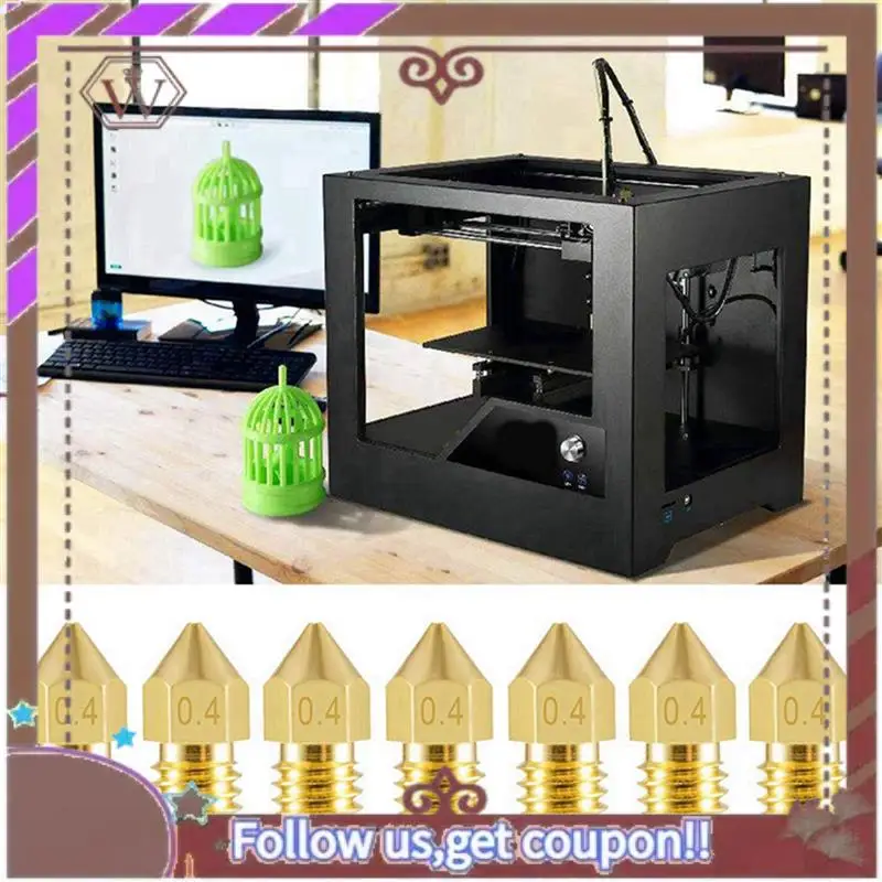 Latest 60Pieces Mk8 Nozzle 0.4Mm 3D Printer Nozzles Extruder Print Head For 3D Printer Makerbot Creality Cr-10(2Pc Plastic Box)