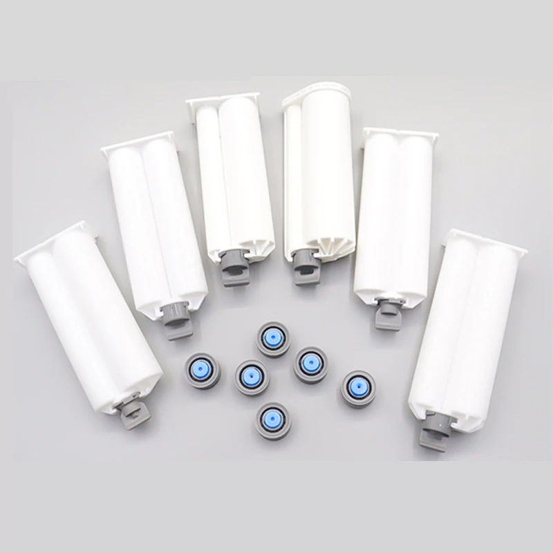 50ml 2-Component Epoxy Adhesive Cartridge Ratio 1:1 2:1 10:1, Glue Dispensing Syringe, Double Components Adhesive Syringe Barrel