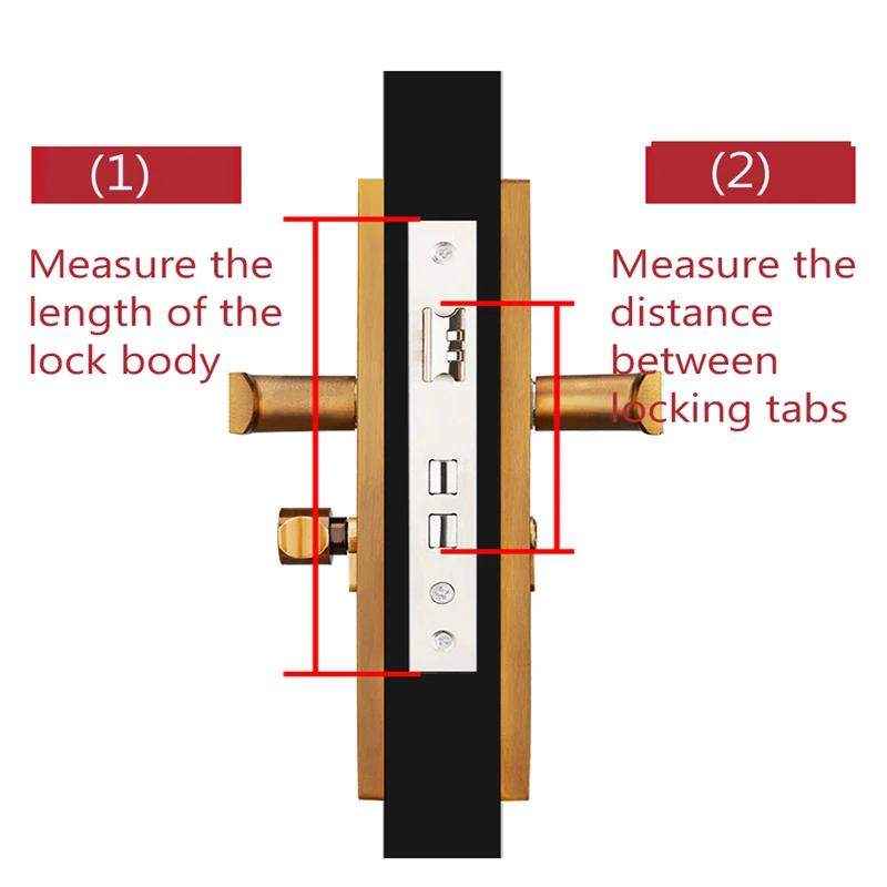 Small 50 Bearing Lock Body Indoor Bedroom Wooden Door Handle Lock Accessories Anti-collision Mute Magnetic Suction 58 Lock Body