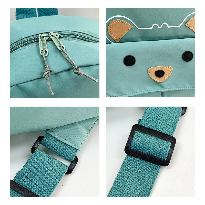 تصميم الراكون الكرتوني الجديد المطرز، رواية وعصرية، متوفر بـ 6 ألوان، حقيبة ظهر لطيفة، حقيبة ظهر كاجوال. #6