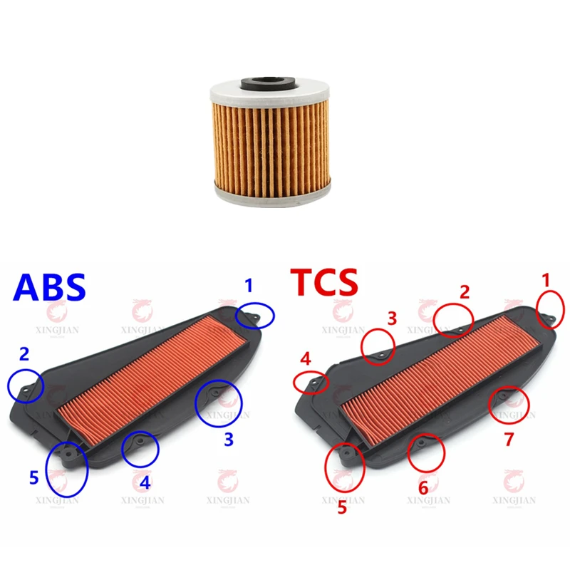 

Motorcycle Air Filter For KYMCO Xciting 400 S400 400i ABS TCS Intake Cleaner Engine Maintenance Replacement Parts