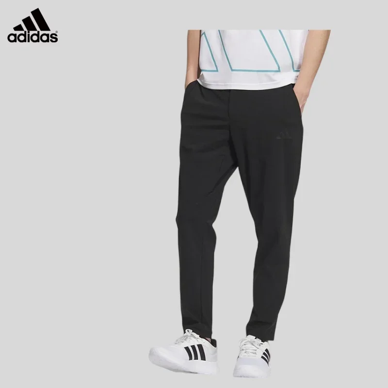 Adidas Sweat Wicking Button Zip Waist Skinny Fit Snap Cargo Pockets Commute TrousersJL6051