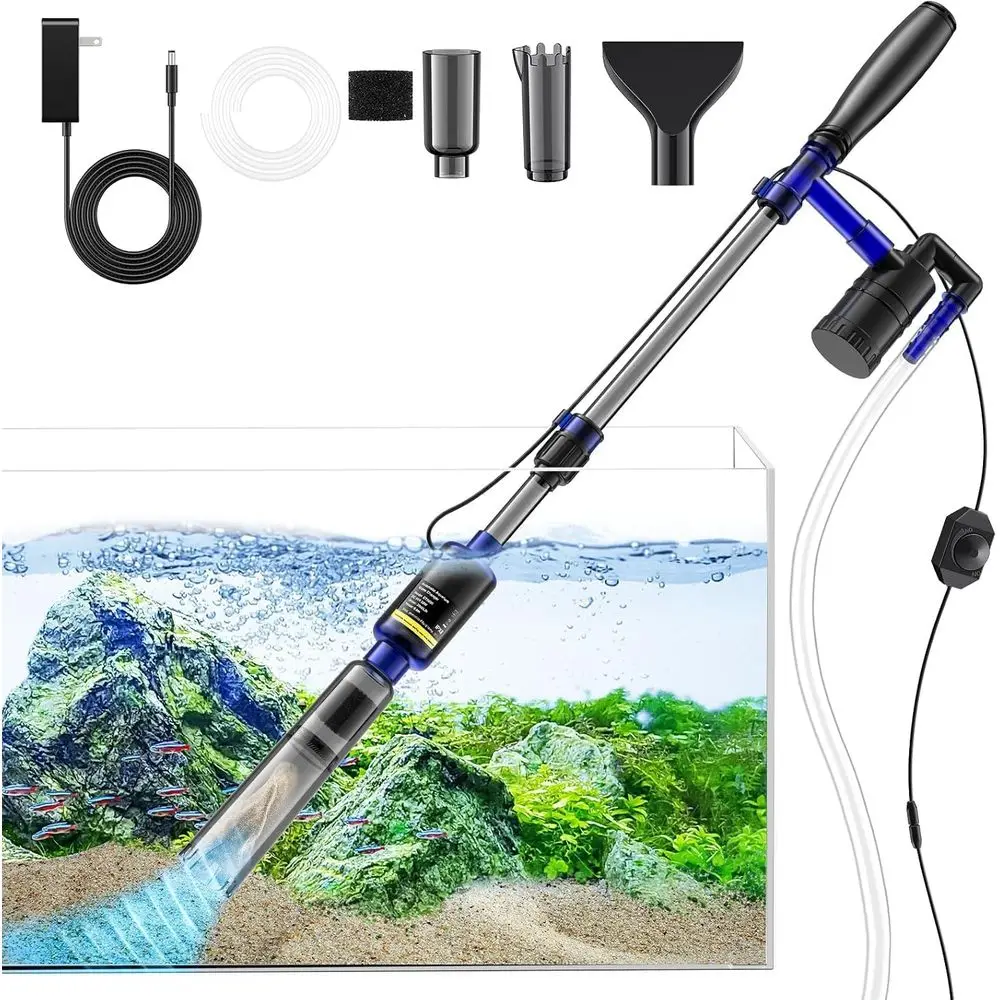 

Электрический очиститель гравия для аквариумов ish Tank Cleaner, 530GPH/32W, регулируемый, для низкого уровня воды