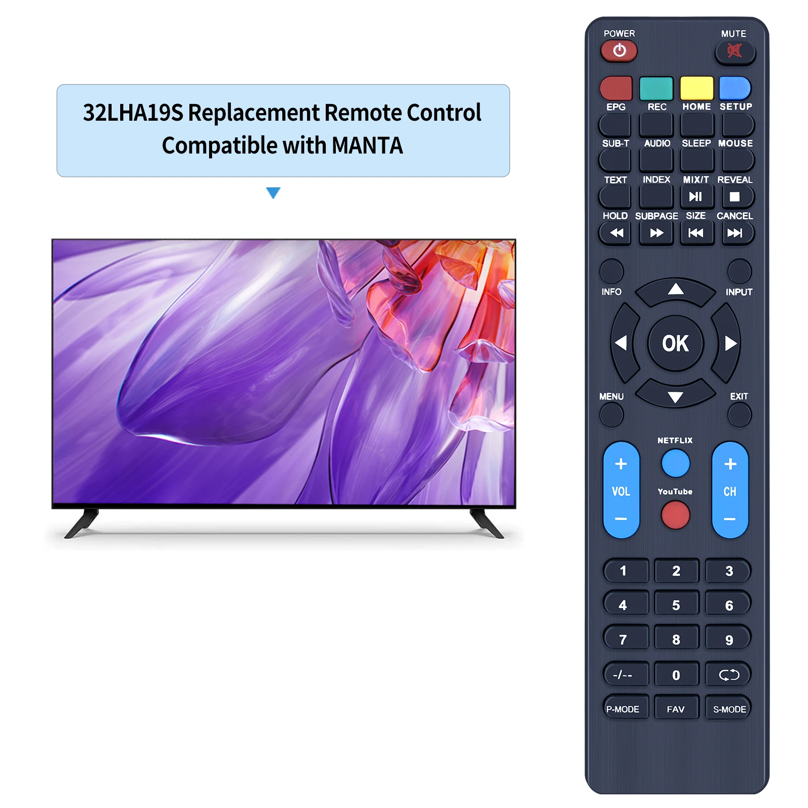 New Remote Control For Manta TV 32LHA19S 40LFA19S 50LUA19S 55LUA19S NATIONAL PRO Vision DAEWOO CGU-428