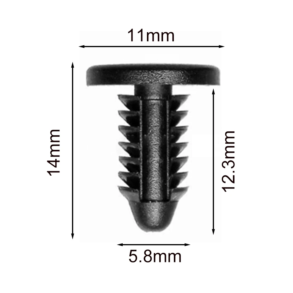 Retaining Barbs Rear Fender Clips Car Repair Auto Body Repair Plastic Construction Wear-resistant Non-deformation
