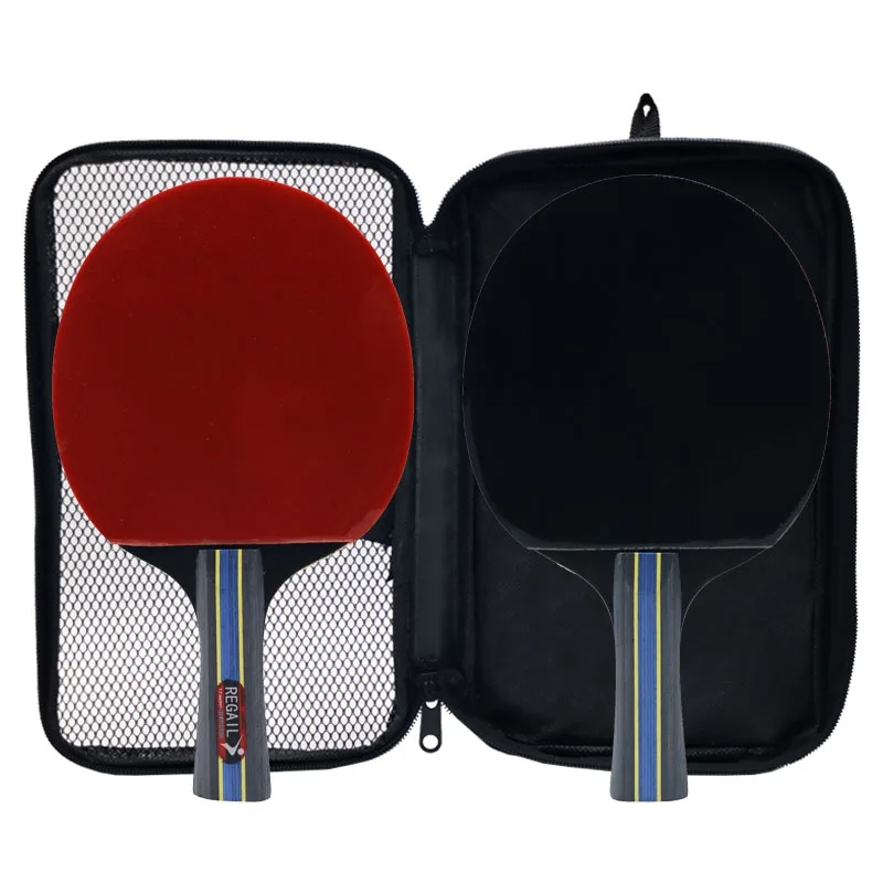 7 layer Table Tennis Racket 2PCS Professional Ping Pong Racket Set Pimples-in Rubber Hight Quality Blade Bat Paddle with Bag