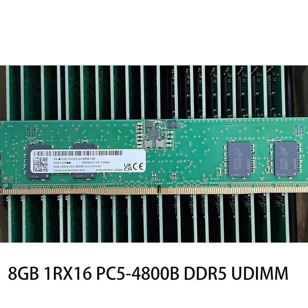 

1 pcs For MT MTC4C10163S1UC48BA1 Memory 8GB 1RX16 PC5-4800B DDR5 UDIMM