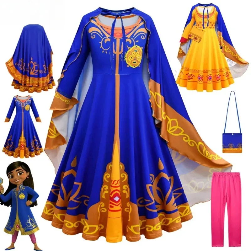 Niños Niñas dibujos animados Anime Mira Royal Detective disfraces de fiesta niños juego de rol traje de maquillaje vestido pantalones capa bolsa completa Saa
