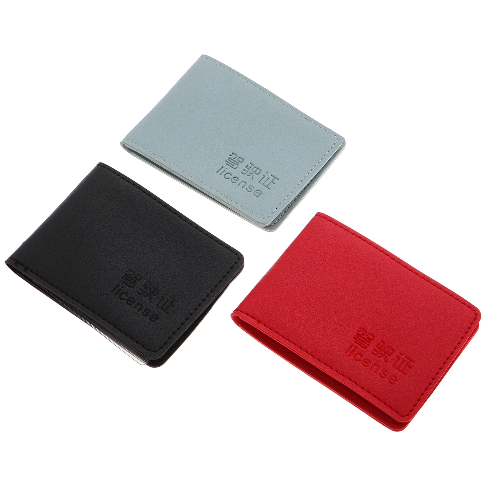 

3 Pcs Driver License Holder Pu Car ID Card Wallet Multifunctional Travel Registry Insurance Folder Stylish