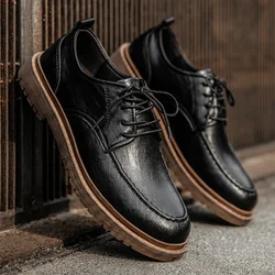 2023 Autumn New Men Shoes Casual Cow Leather Men Genuine Leather Oxford Shoe Wedding Shoes Work Boots Business Sneakers Zapatos