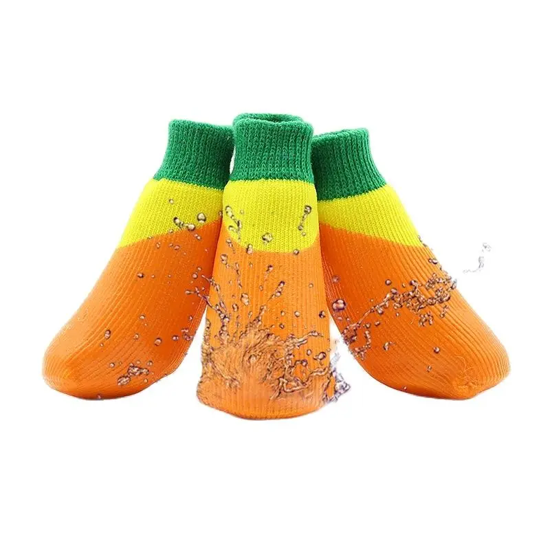 Small Dog Shoes Socks Solid Design 4pcs/Set Waterproof Dog Shoes Casual Autumn/Winter Mesh Dog Shoes for Dogs Small Medium