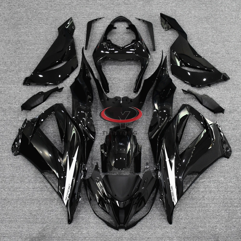 Motorcycle Full Fairing Kit For ZX6R 2013 2014 2015 2016 2017 2018 ZX 6R 636 Bodywork Cowling Bright black latte art