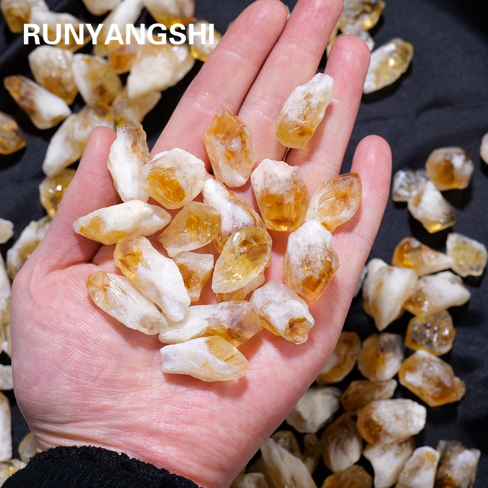 50G/BAG Natural Raw Stone Rough Citrine Tooth Cluster Crystal Point Yellow Quartz Jewelry DIY Production Decorative Stone