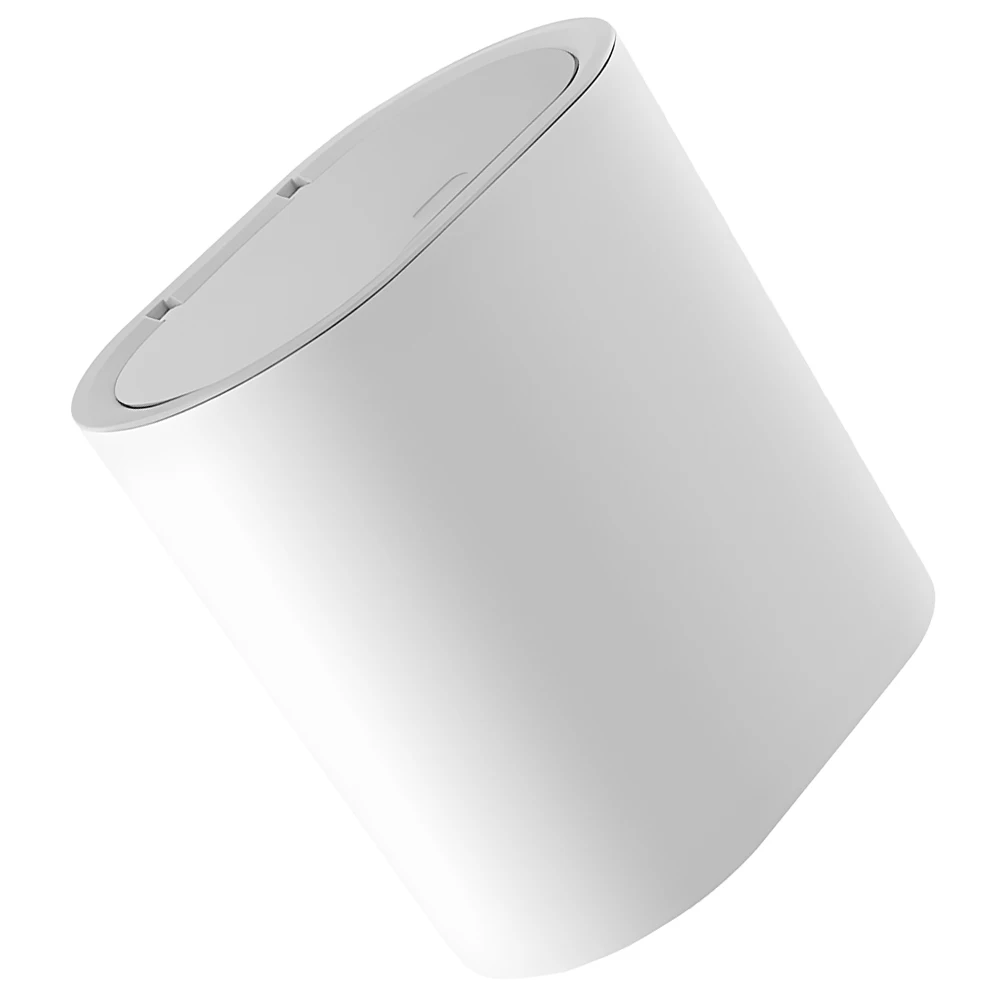 

8L Large Capacity Kitchen Bathroom Trash Can Waste Bin Grey White Press Lid Covered Garbage Pail Household Practical Thickened