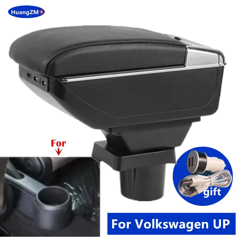 Für Volkswagen UP Armlehnenbox Für Skoda Citigo VW UP Seat Mii Auto-Armlehnenkonsole Aufbewahrungsbox Spezielles Nachrüst-Autozubehör