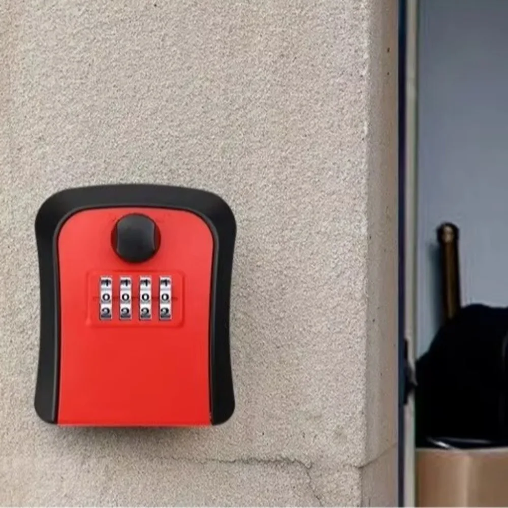 Nuova custodia per chiavi con codice a 4 cifre, design da appendere impermeabile, scatola per organizer per chiavi, manopola girevole, scatole per chiavi da esterno, uso esterno