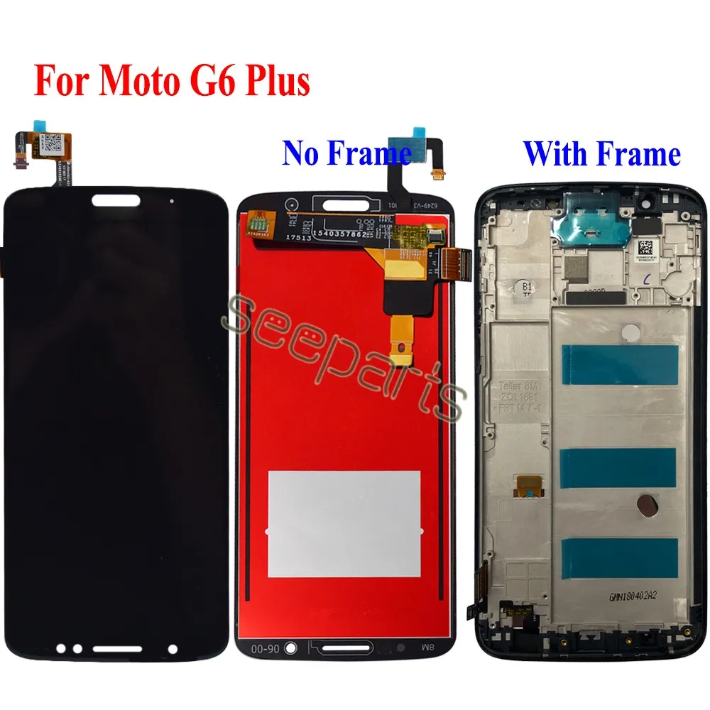 Tested Working For Motorola Moto G6 Plus Lcd Screen Display Touch Digitizer Assembly G6 Diaplsy G6 Play LCD