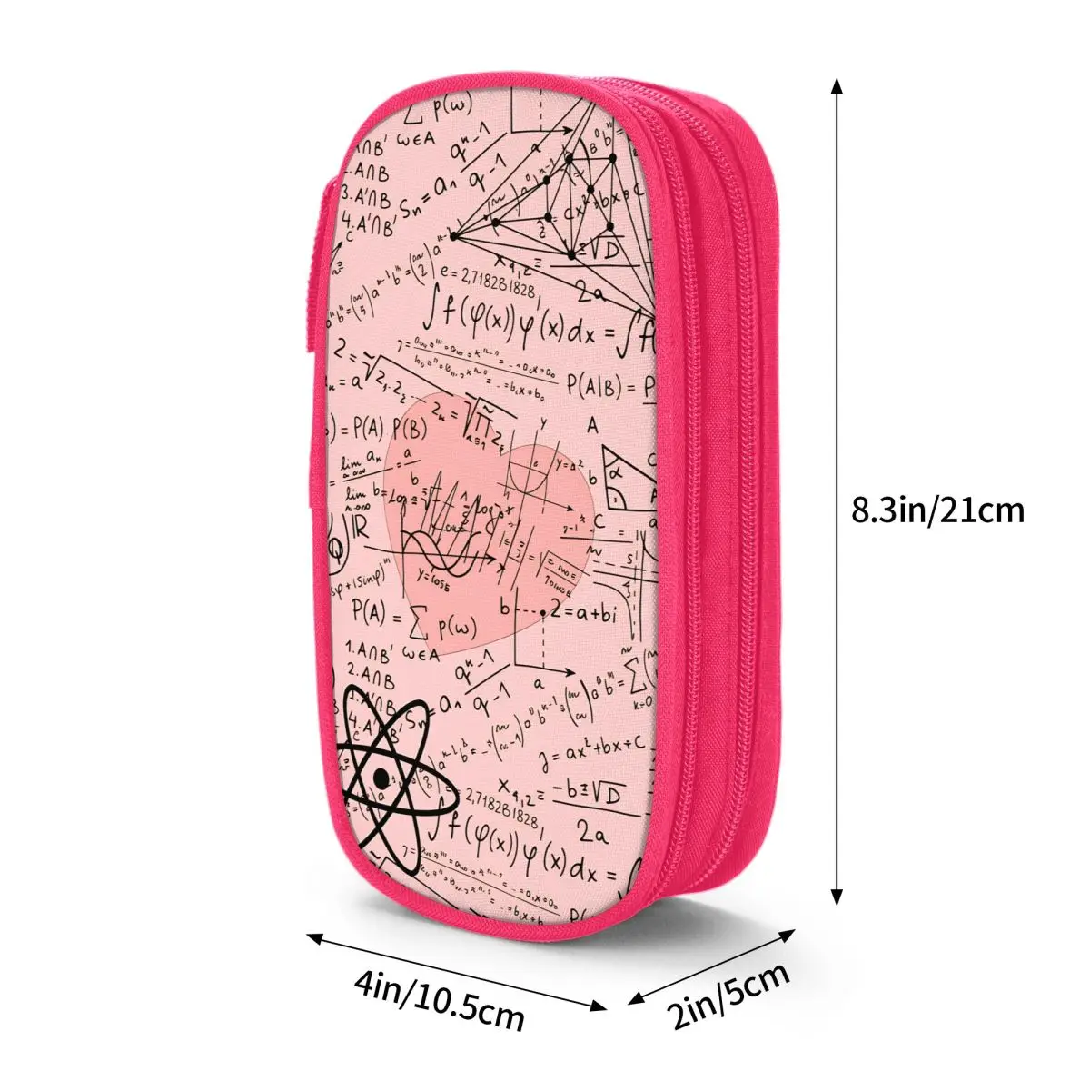 Math Nerd Pencil Case School Pencil Cases Canvas Boy Girl Cool Large Capacity Pencil Box Stationery Organizer