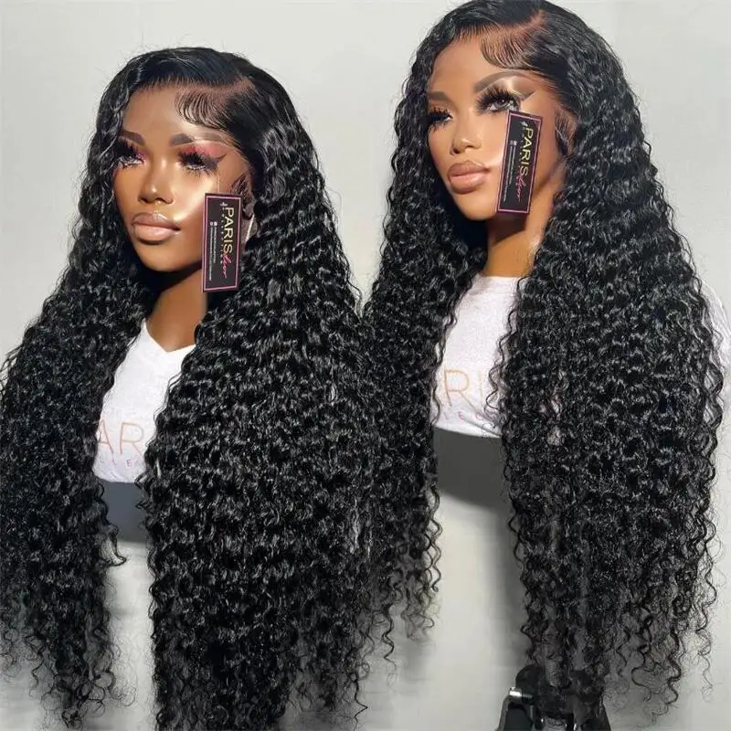 

Long Glueless 180Density Black 26" Soft Kinky Curly Lace Front Wig For Women With Baby Hair Synthetic Preplucked Heat Resistant