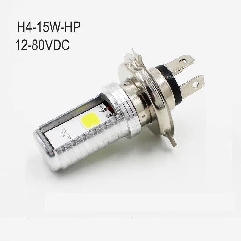 High quality Electrocar H4 LED,E-Bike,Motobike,Motorcycle 12V 24V 36V 48V 60V 72V 80Vdc H4 LED bulb light free shipping 4pcs/lot