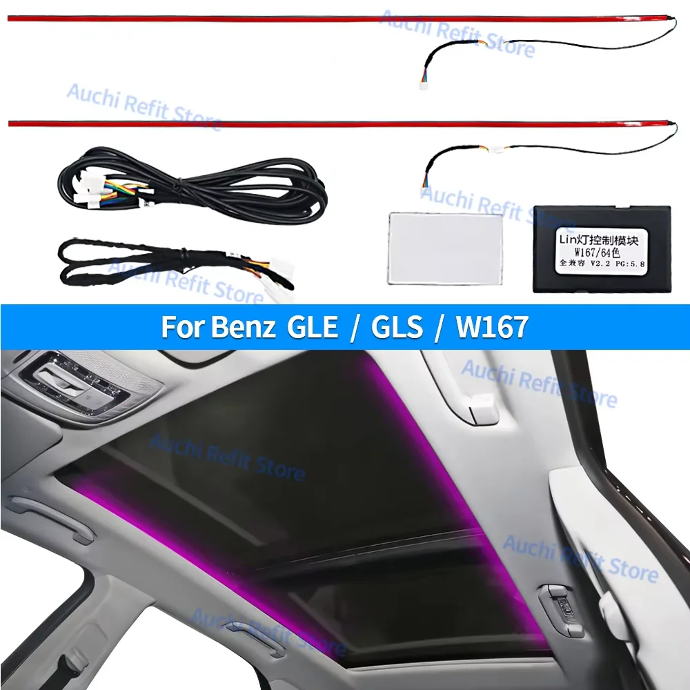 64 farbe LED Air Vents Für Mercedes Benz W167 2020 + GLE GLS GLE53 GLS63 Indoor Umgebungs Licht RGB Turbine düse Dekorative Lampe